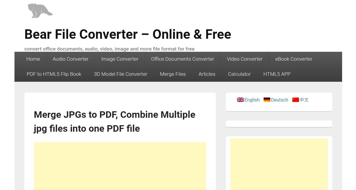 jpg to pdf combiner_Bear File Converter