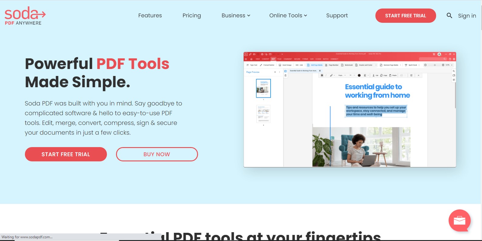 remove a watermark from a pdf with SodaPDF