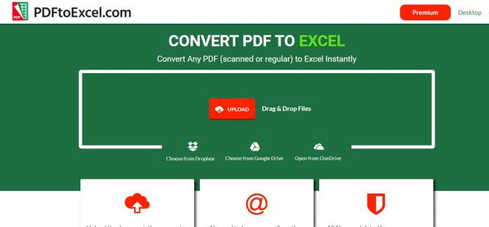 convert PDF to Excel spreadsheet with PDFtoExcel
