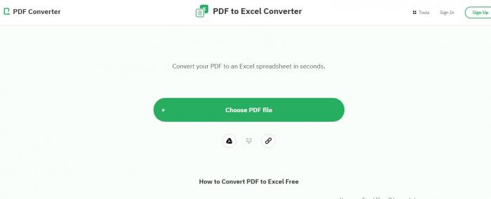 convert PDF to Excel spreadsheet with pdfconverter