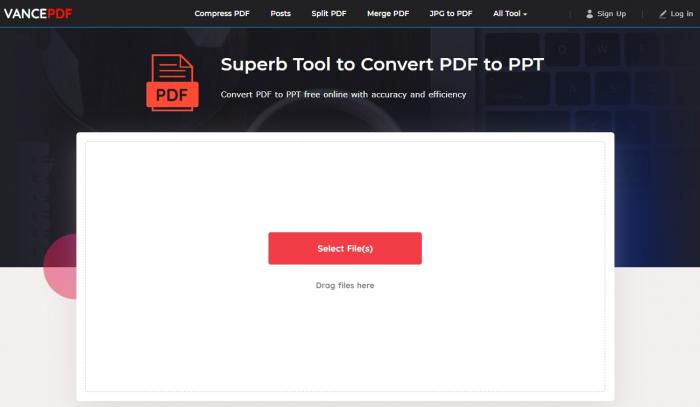 converting pdf to ppt with VancePDF