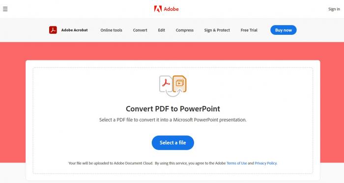 converting pdf to ppt with adobe online 