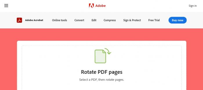 rotate a pdf with AdobeOnline