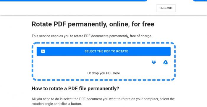 rotate a pdf with Rotatepdf.net