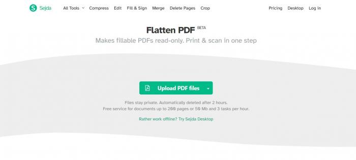 flatten pdf_sejda