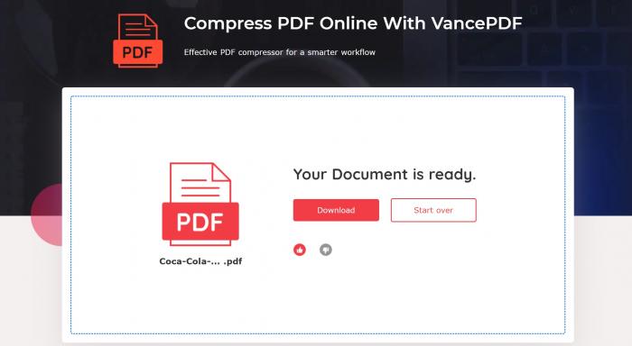 compress large pdf with vancepdf before emailing_step3