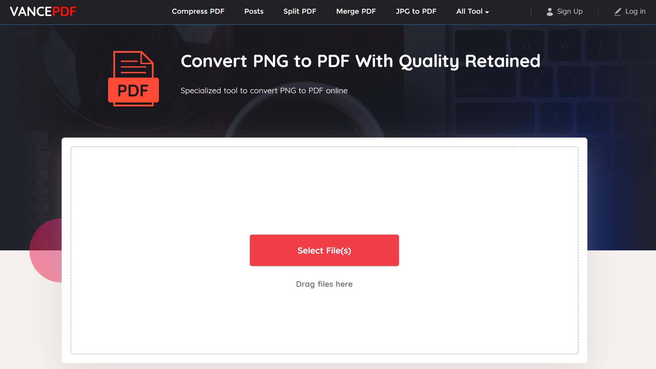 Converting PNG to PDF with VancePDF