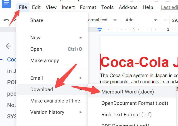 how to convert pdf to word on mac with Google docs step 4